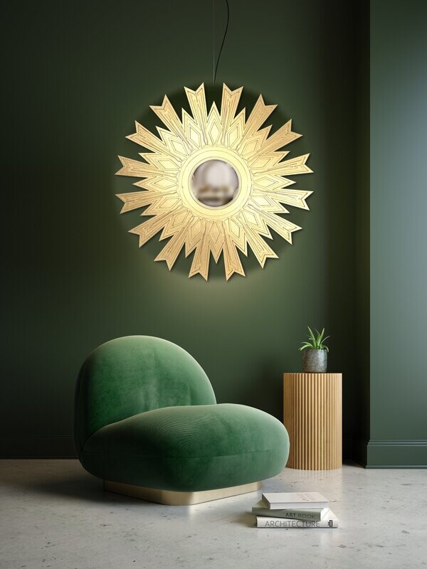 SUNBURST MIRROR FRAME 24 inch 60 cm -
 - Digital Cut Files SVG
