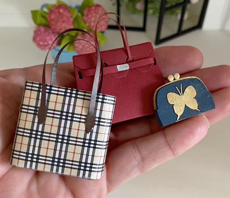 Miniature Bags Collection / 3 Models: Clutch, B-Bag, Shopper / Digital Cut Files