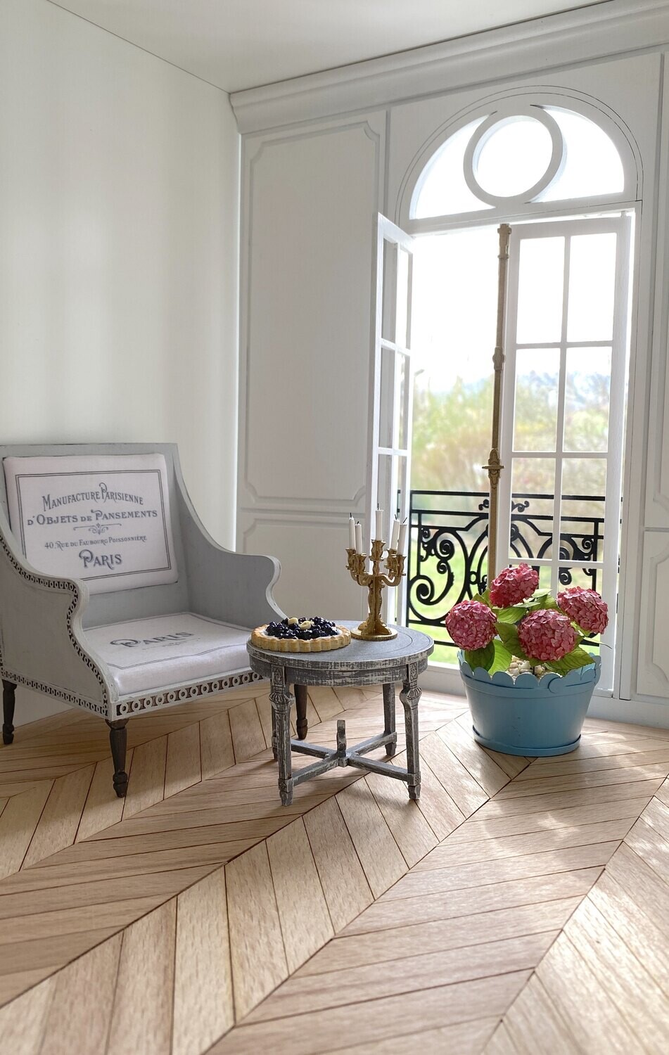 Dollhouse Hardwood Parquet Flooring DIY Kit