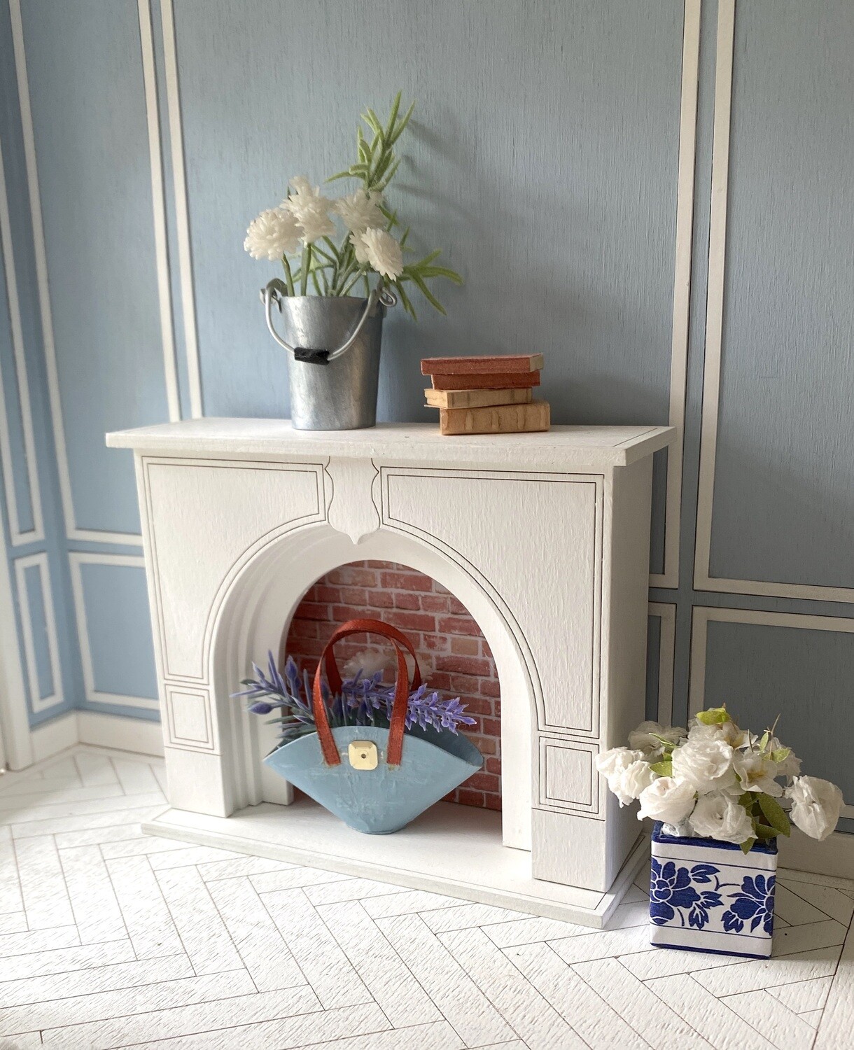 Open Fireplace – 1/12 scale or 1/6 scale Dollhouse DIY Kit