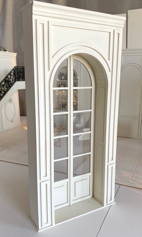 The Arched Doors Box – The classic architecture style wall with one arched double door in a recess – Part of the Florence Residence – 1:6 scale DIY kit