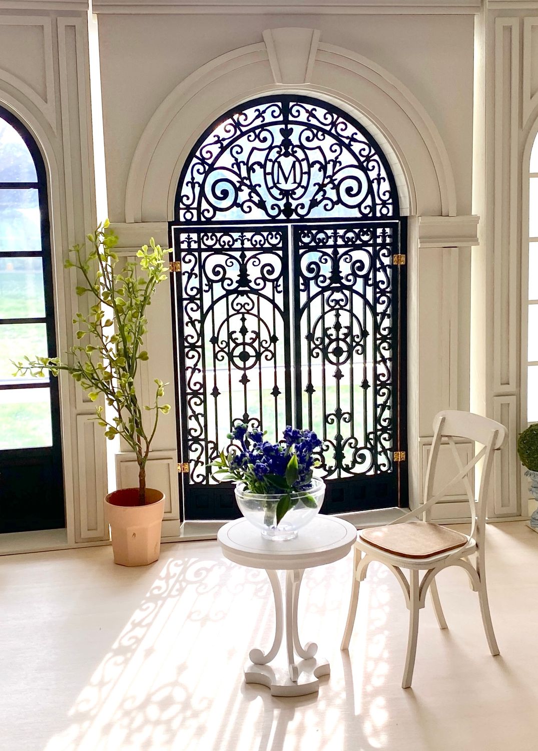 The Garden Gate – Arched Wrought Iron doors Classic Architecture Style – 1-6 scale DIY kit