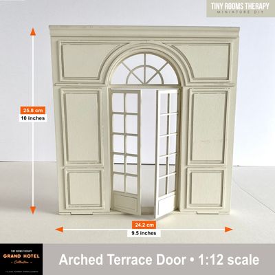 1:12 scale Classic Terrace Door Wall – the Grand Hotel Selection DIY kit Dollhouse Diorama