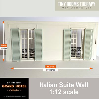 1:12 scale Italian Suite Wall – the Grand Hotel Selection DIY kit Dollhouse Diorama