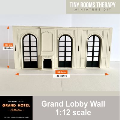 1:12 scale Main Lobby Wall – the Grand Hotel Selection DIY kit Dollhouse Diorama