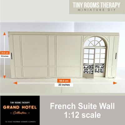 1:12 scale French Suite Wall – the Grand Hotel Selection DIY kit Dollhouse Diorama