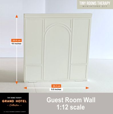 1:12 scale Guest Room Wall – the Grand Hotel Selection DIY kit Dollhouse Diorama