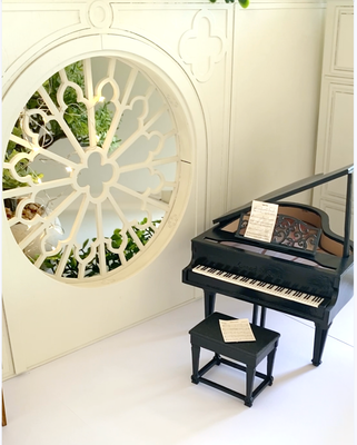 1:12 scale Cathedral Window Wall – the Grand Hotel Selection DIY kit Dollhouse Diorama