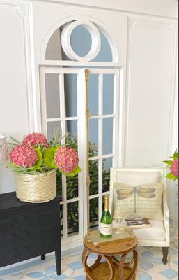 Arched French Doors functioning doors in 1-12 scale elegant dollhouse – DIY kit