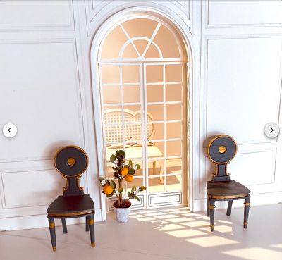 English Hall Chairs – 1:12 miniature DIY-KIT - 2 chairs