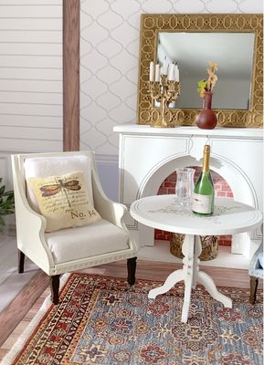 2 Bergére Chairs – complete 1/12 scale Dollhouse DIY  Kit (with Ottoman)