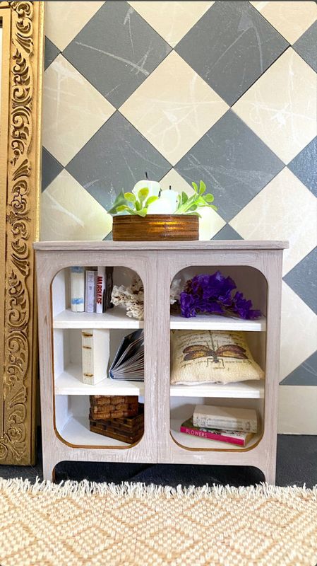 Shelf 1970 Style Bookcase in 1/12 scale DIY-Kit