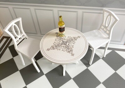 Little Bistro Table – 1/12 scale Dollhouse DIY kit