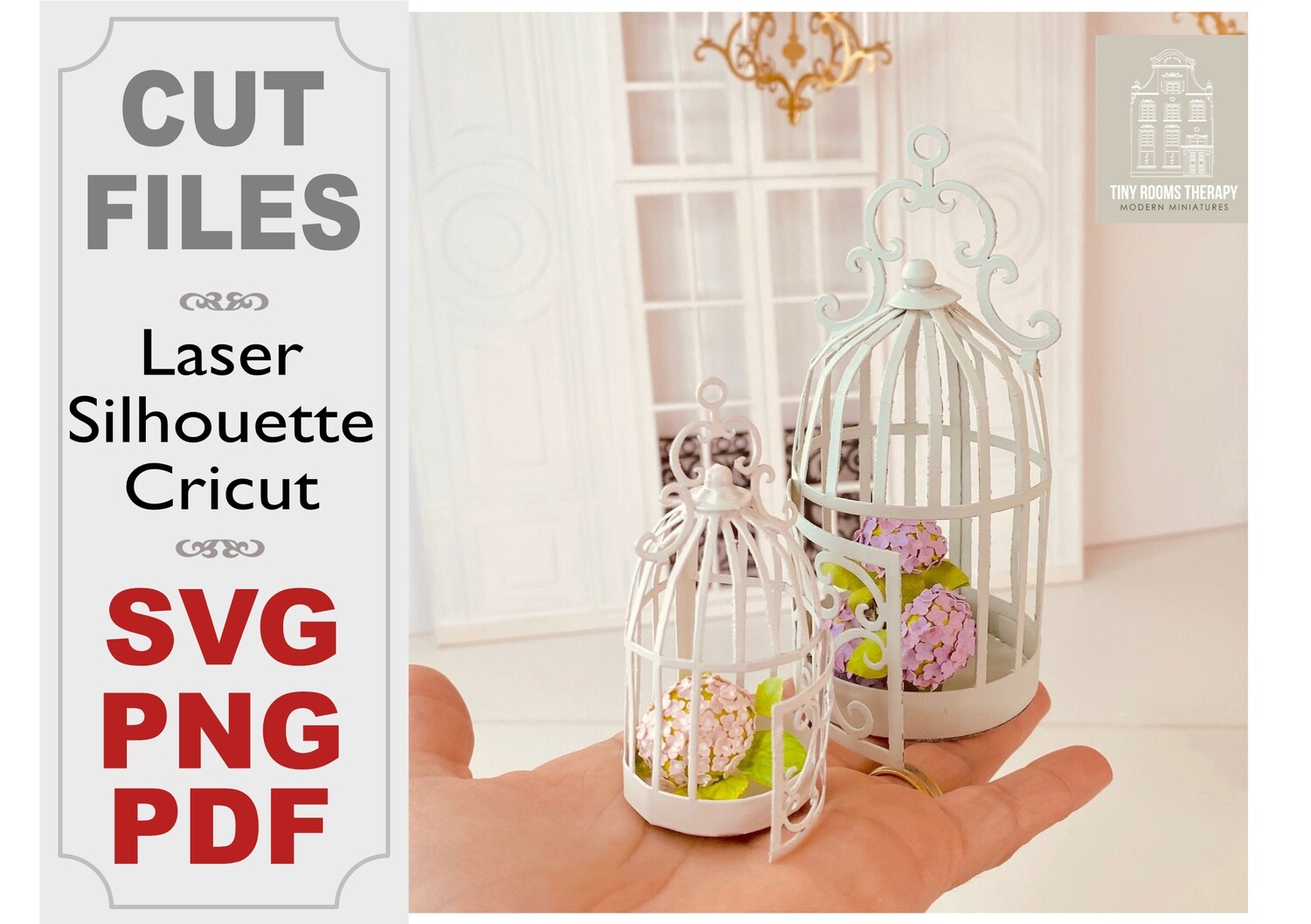 Mini Birdcages – 1/12 scale – digital Cut Files for Plotter &amp; Laser + Tutorial