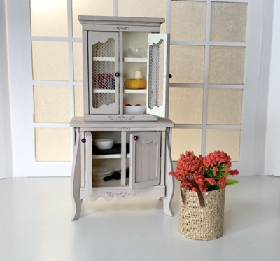 French Country Style Hutch Cabinet – DIY Kit 1/12 scale