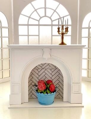 Miniature Open Fireplace Mantelpiece – 1/12 scale or 1/6 scale Dollhouse DIY Kit