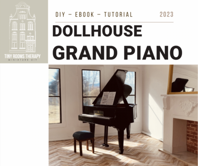 Miniatur Grand Piano digital E-Book Tutorial + Templates for 2 sizes