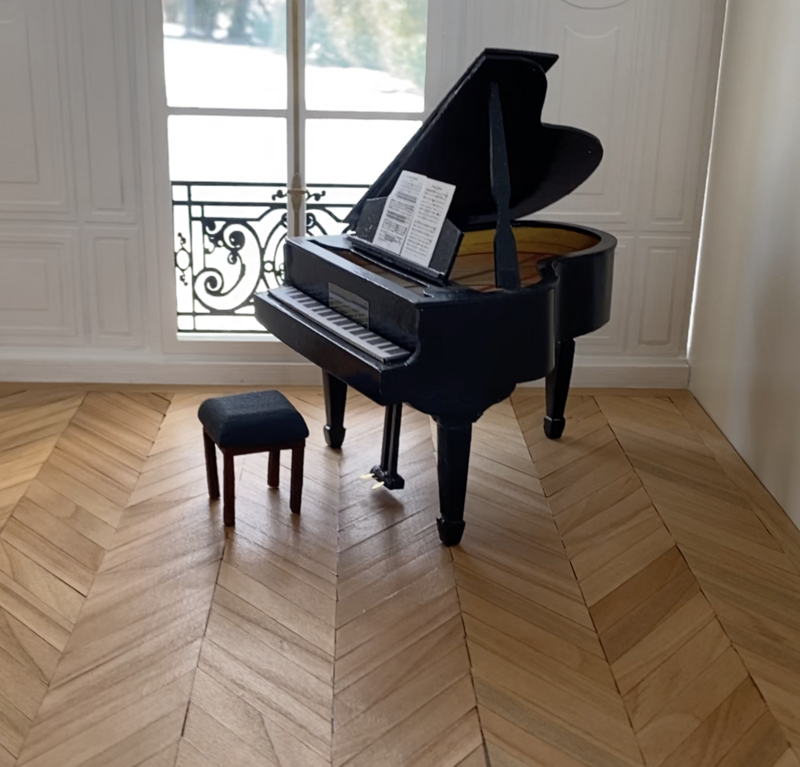 Miniatur Grand Piano digital E-Book Tutorial + Templates for 2 sizes
