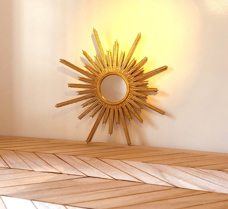 Sunburst Dollhouse Mirror – 1/6 scale