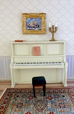 Upright Piano and Bench – 1/12 scale Dollhouse DIY Kit