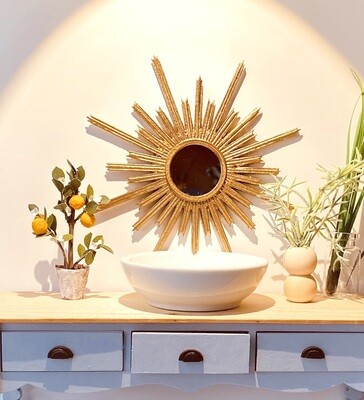 Sunburst Dollhouse Mirror – 1/12 scale
