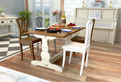 Rustic Dining Table – 1/12 Dollhouse scale DIY Kit