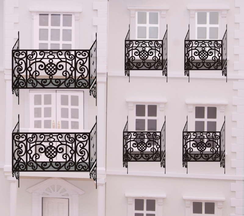 Wrought Iron Dollhouse Balconies – 2 Sizes Included – Digital Cut Files + Tutorial