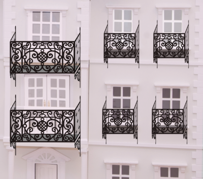 Wrought Iron Dollhouse Balconies – 2 Sizes Included – Digital Cut Files + Tutorial