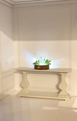 Classic Wood Pillar Table Console – 1/12 Dollhouse scale DIY kit