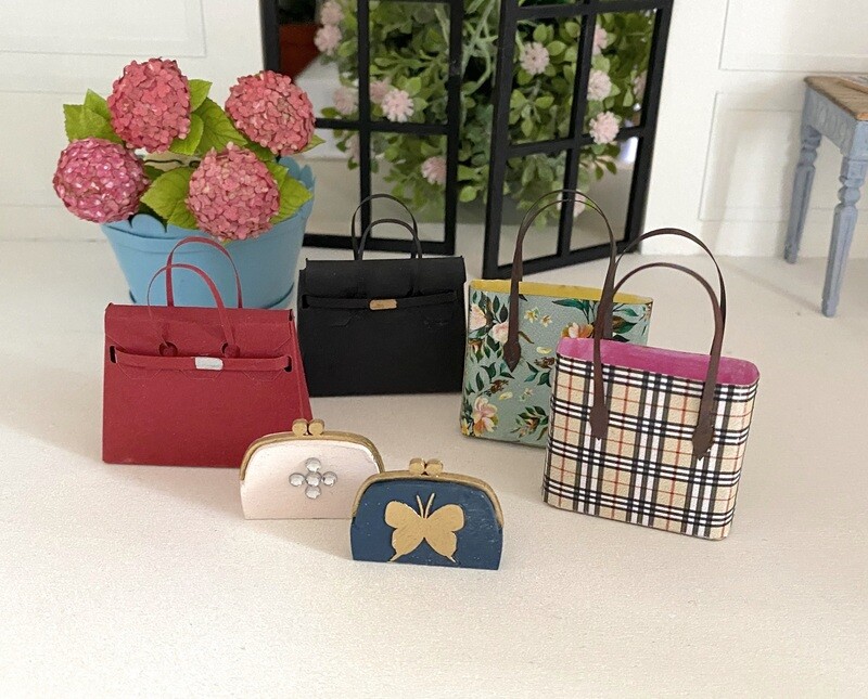 Miniature Bags Collection / 3 Models: Clutch, B-Bag, Shopper / Digital Cut Files