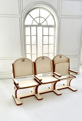 Cinema Chairs – 1/12 scale Dollhouse DIY  Kit