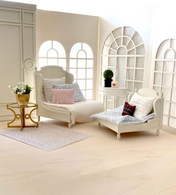 Convertible Doll Bed 1/6 scale for 12-13 inch / 30 cm dolls