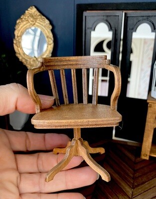Vintage Office Chair – 1/12 scale miniature DIY Kit - Dollhouse Furniture