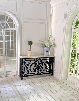Wrought Iron Style Console Table – 1/12 Dollhouse scale DIY kit
