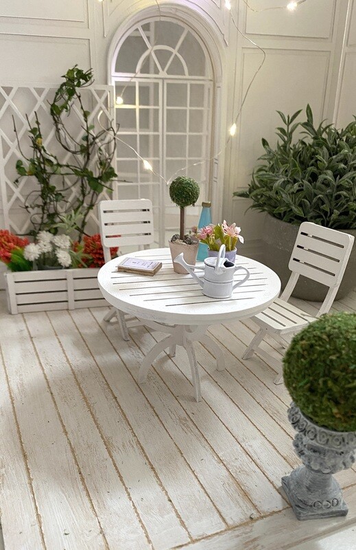 Outdoor Garden Furniture Set – 5 pieces – 1/12 scale Dollhouse DIY  Kit