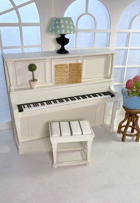 Upright Piano and Bench – 1/6 scale Dollhouse DIY Kit