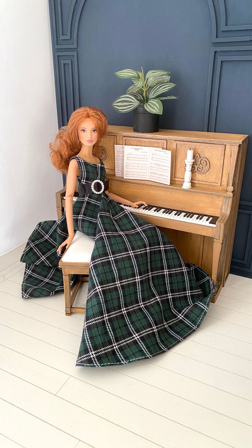 Upright Piano and Bench – 1/6 scale Dollhouse DIY Kit