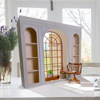 The Park Window – 1/6 scale DIY kit – dollhouse room box diorama