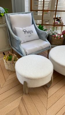Ottoman (Pouf) in 1/6 scale - 2 sizes for fashion dolls - Simple DIY set
