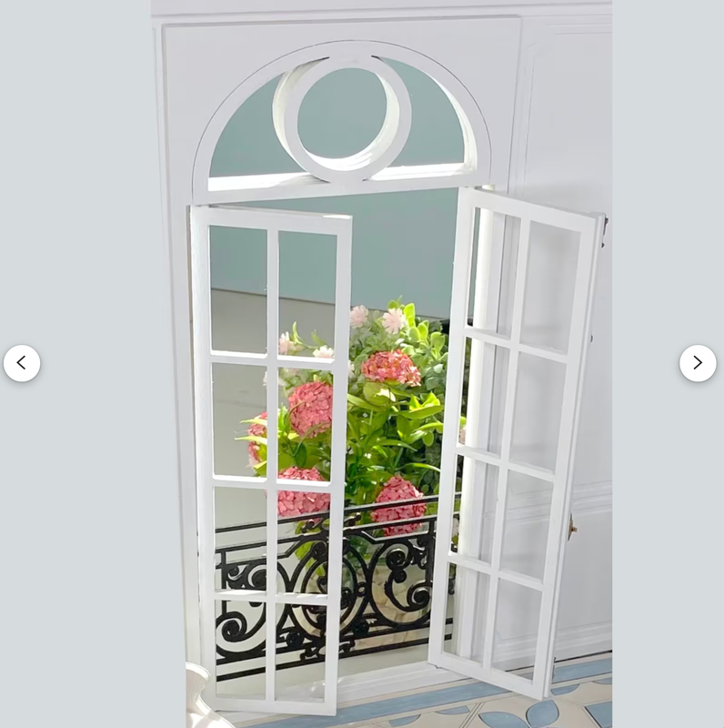 Arched French Doors functioning doors in 1-12 scale elegant dollhouse – DIY kit