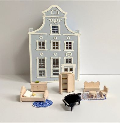 Furniture-Set for Patrician Residence or other Micro-Dollhouses – 1/144 scale