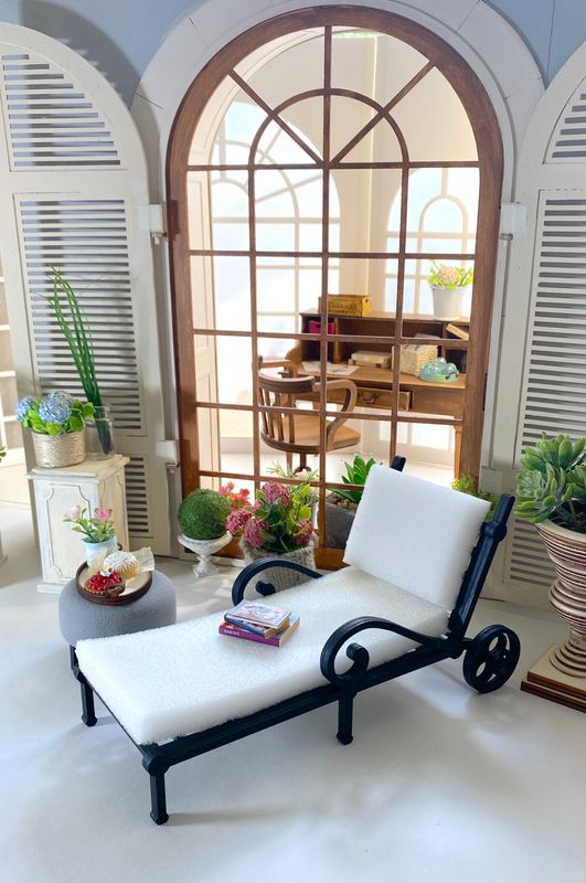 Outdoor Sun Lounger – 1/6 scale Dollhouse DIY  Kit