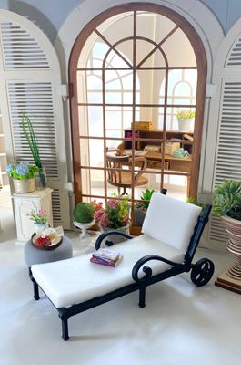 Outdoor Sun Lounger – 1/6 scale Dollhouse DIY  Kit