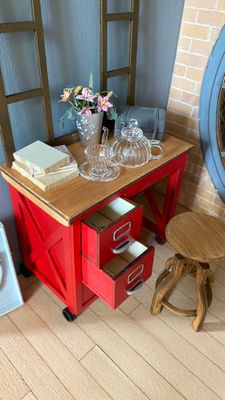 Small antique craftsman workshop desk – 1:6 scale miniature DIY Kit