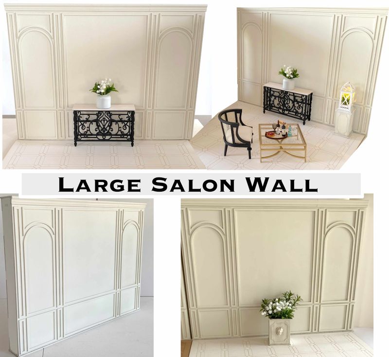 The Large Salon Wall - Luxurious wall with plenty of presentation space – 1:6 scale DIY kit