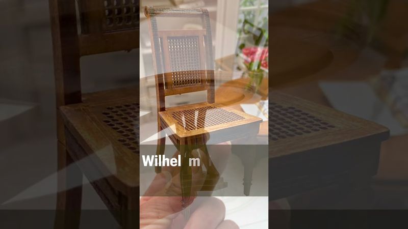 Dining Table and Chairs Wilhelminian Style 1:12 scale miniature DIY-Kit