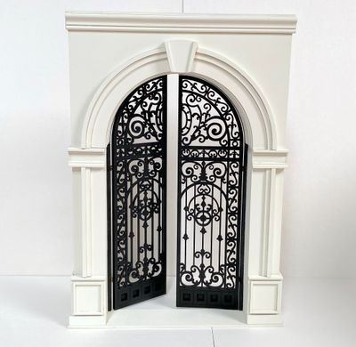 The Garden Gate – Arched Wrought Iron doors Classic Architecture Style – 1-6 scale DIY kit