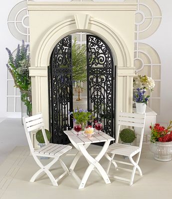 Garden Outdoor Chairs and Table – 1-6th scale Miniature DIY KIT