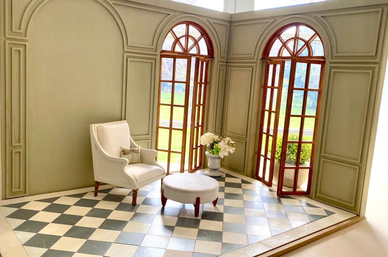 The Chateau Suite – 2 wall elements – 1:6 scale DIY kit – Fashion Doll Size Miniature Diorama