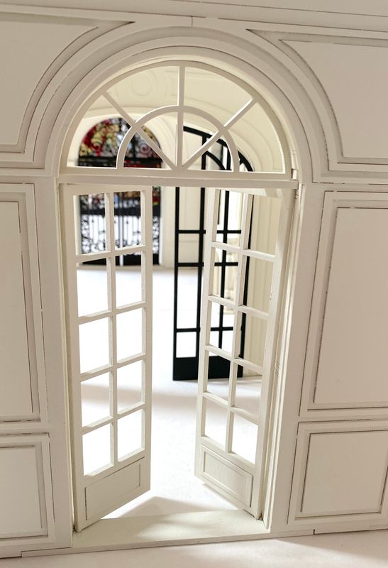 1:12 scale Classic Terrace Door Wall – the Grand Hotel Selection DIY kit Dollhouse Diorama
